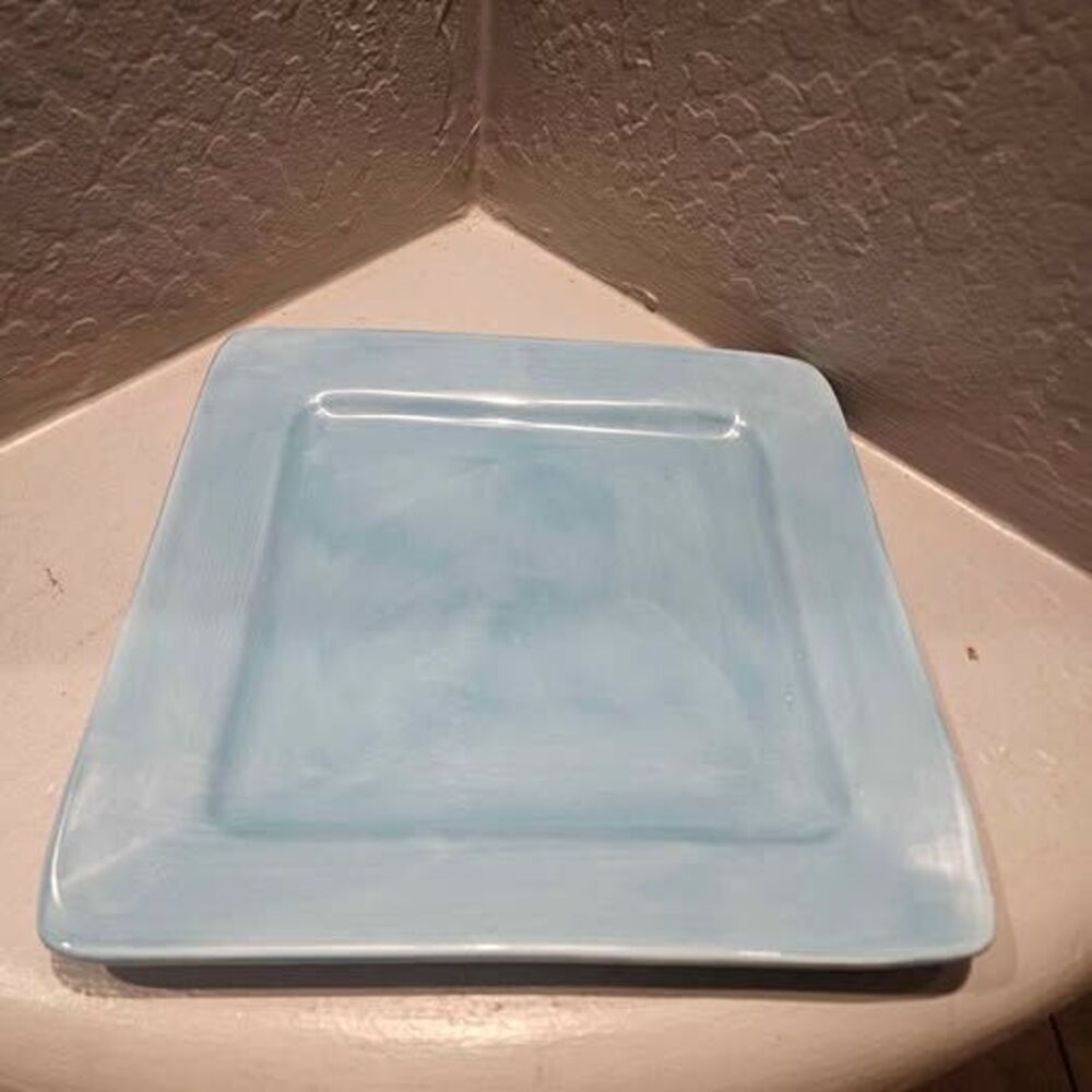 10.5" JC Penny Home Collection Azure Blue Dinner Plate